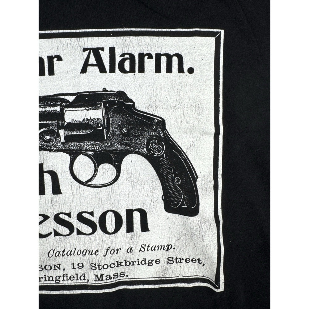Vintage Smith & Wesson Burglar Alarm Revolver Pistol The Best T Shirt 2XL XXL - Picture 7 of 11